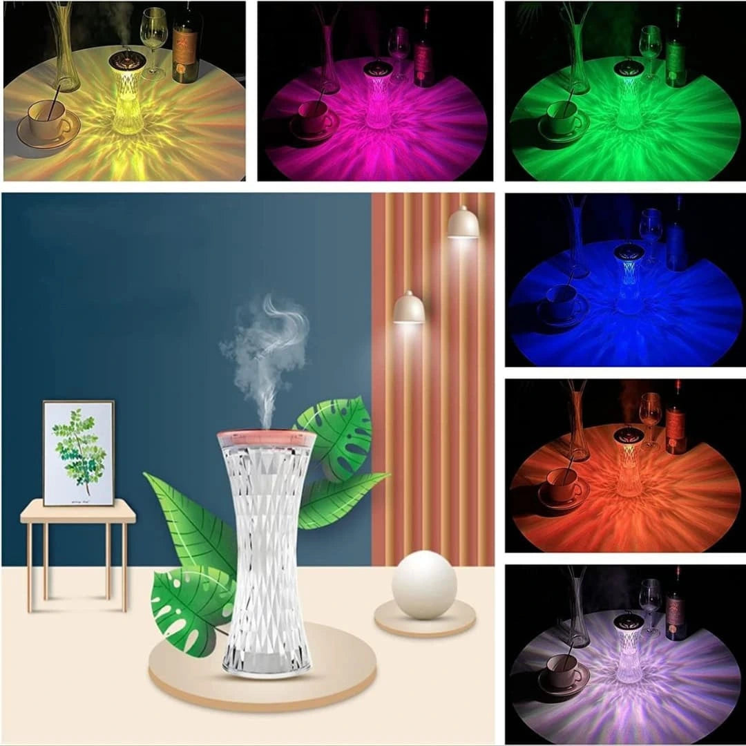 Diffuseur d'Arômes Lumineux Cascade - Humidificateur & Ambiance Spa