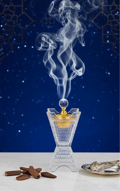 Brûleur d'Encens en Cristal de Luxe