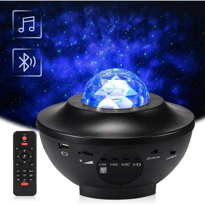 Projecteur de Lumière Nocturne Étoilée pour Chambre, Projecteur Galaxie Ciel Projecteur de Vagues Océaniques avec Télécommande et Haut-Parleur Bluetooth, comme Cadeaux pour Fête d'Anniversaire Chambre