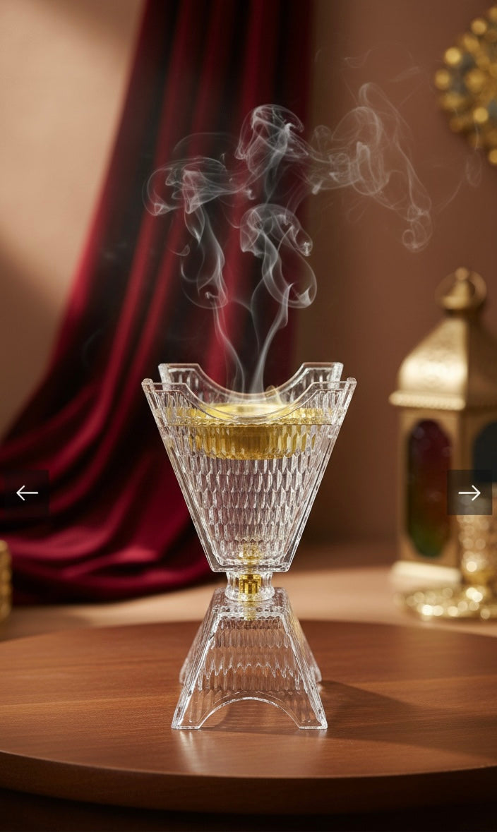 Brûleur d'Encens en Cristal de Luxe