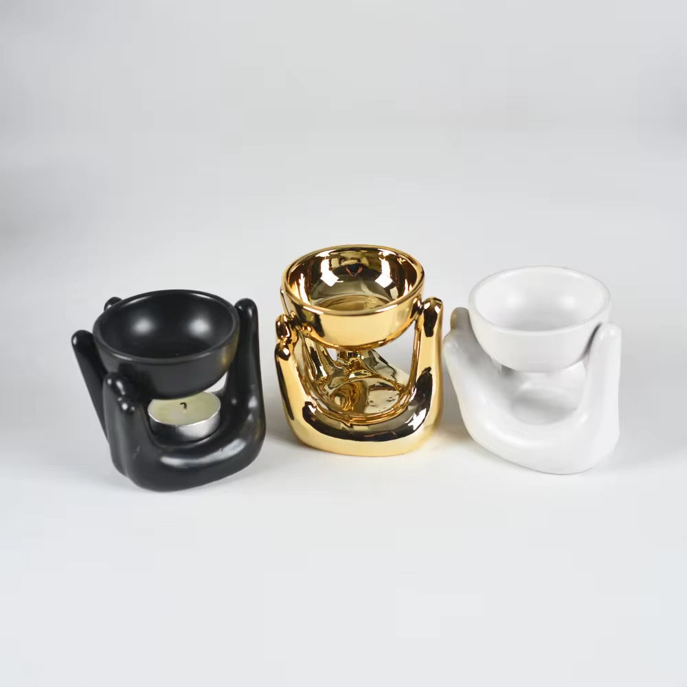 Brûleur d’encens en céramique design – Support moderne pour huiles et encens