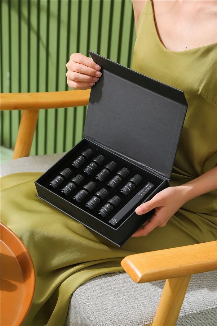 Coffret Huiles Essentielles 100% Pures - Collection Aromathérapie Premium 12 Flacons