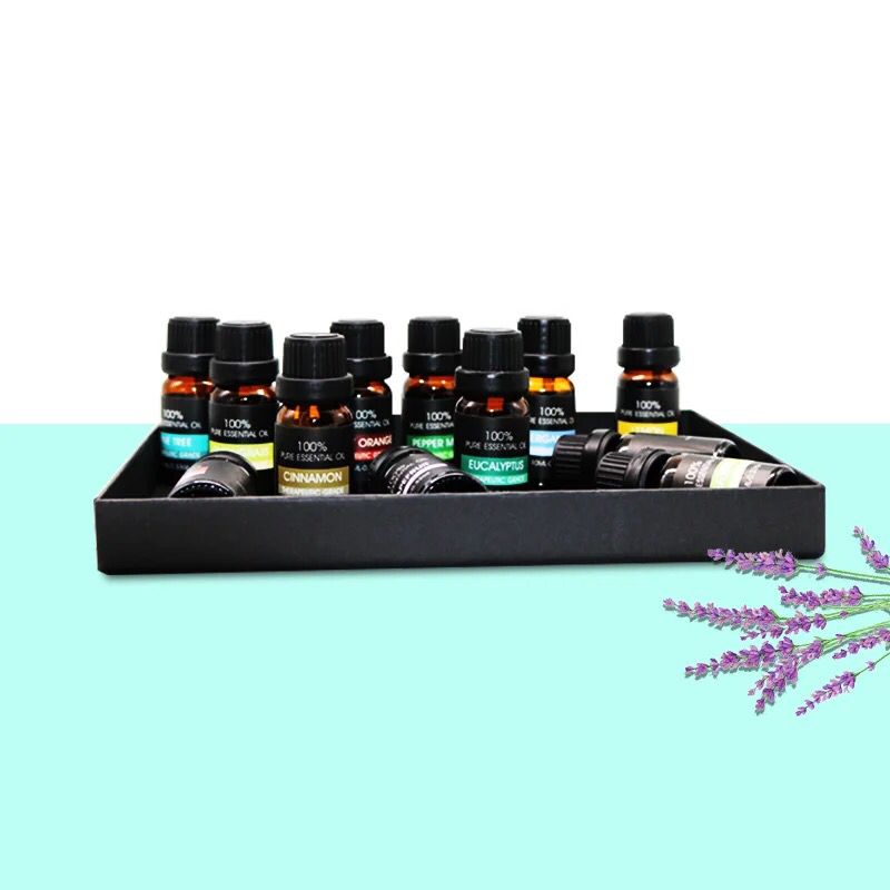 Coffret Huiles Essentielles 100% Pures - Collection Aromathérapie Premium 12 Flacons