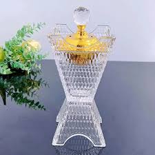 Brûleur d'Encens Bakhoor en Cristal - Design Luxe Doré