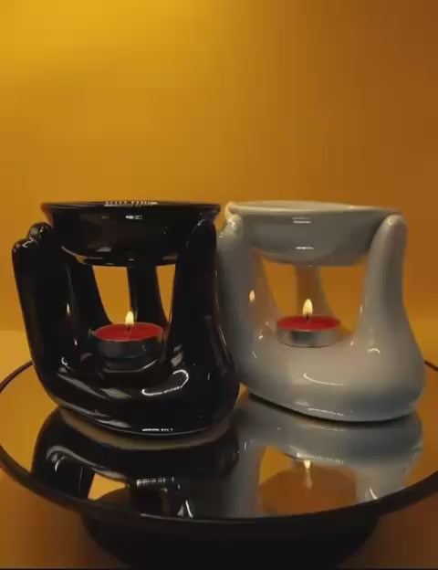 Brûleur d’encens en céramique design – Support moderne pour huiles et encens