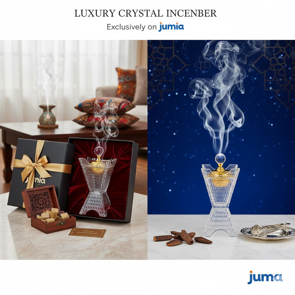 Brûleur d'Encens Bakhoor en Cristal - Design Luxe Doré